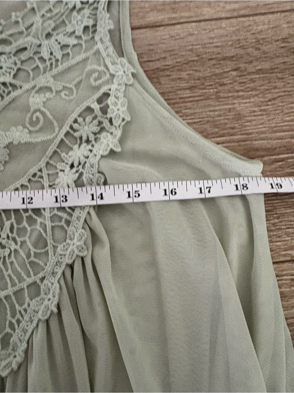 Ultra Pink Sage Green Lace-Trim Sleeveless Tunic - Picture 10 of 12
